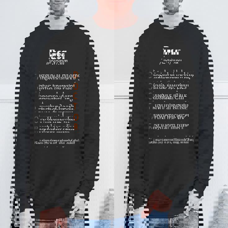 Fun Doctor Definition 医師シャツ 外科医へのギフトに スウェットシャツ 高齢者への贈り物