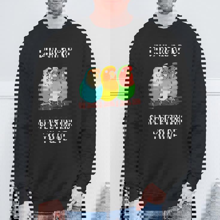 Cute Lovebirds Will Poop On All You Love スウェットシャツ 高齢者への贈り物