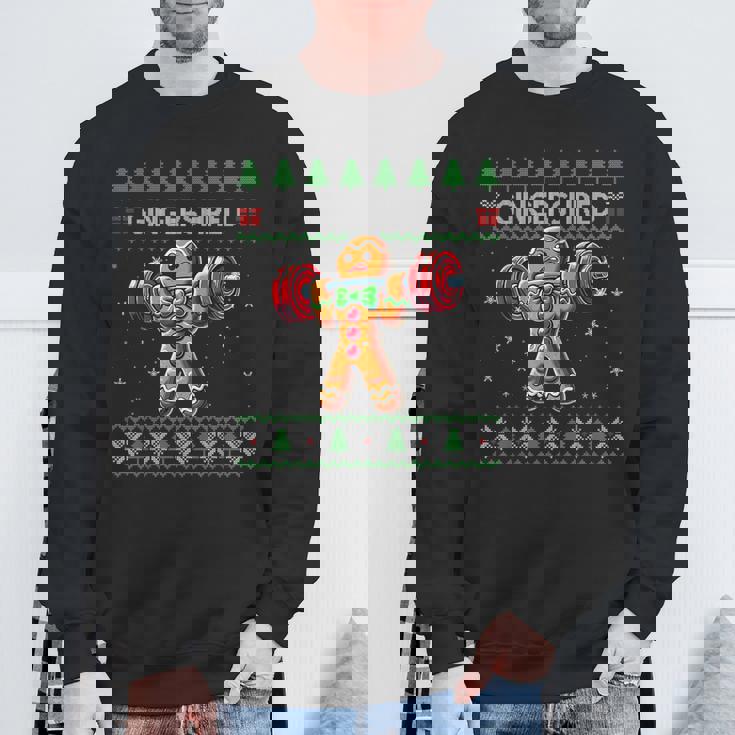 Gingershred Gym Christmas Ugly Sweater Gingerbread Workout Sweatshirt Unisex Gifts for Old Men