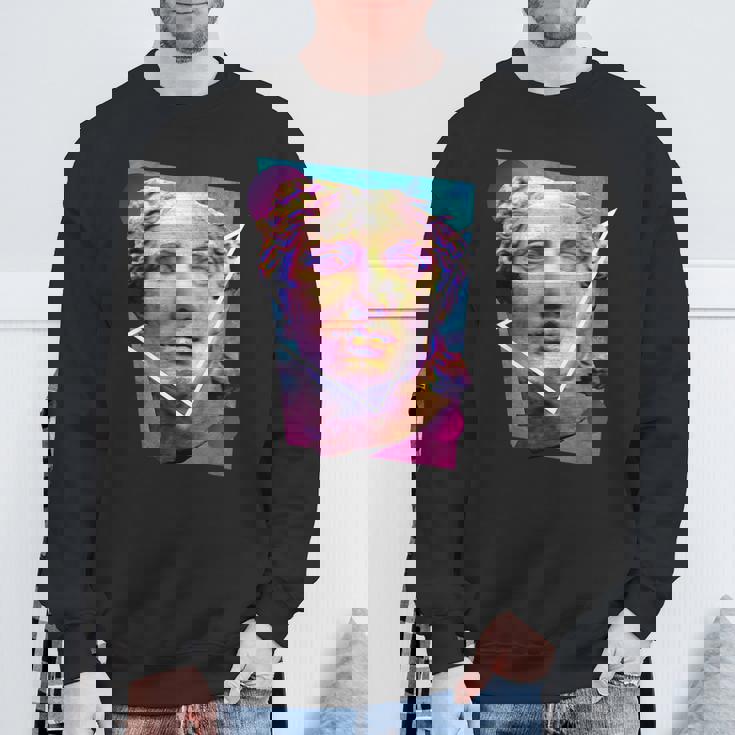 Glitchedenustatueaporwave スウェットシャツ 高齢者への贈り物