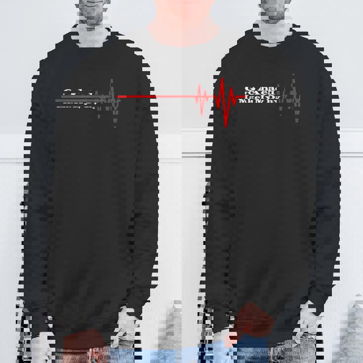 Go Ahead Make My Day おもしろギフト ヴィンテージ スウェットシャツ 高齢者への贈り物