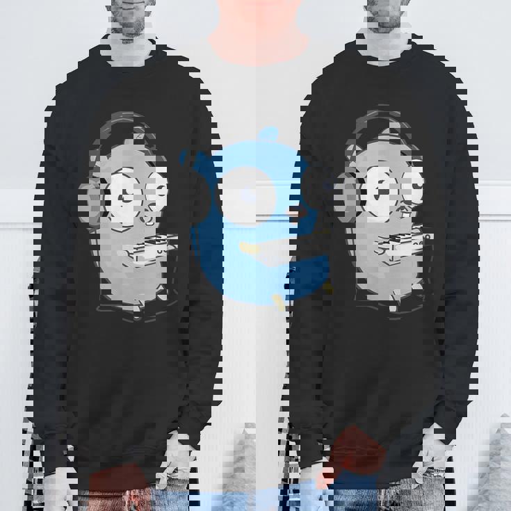 Go Developer Golang Music Goper スウェットシャツ 高齢者への贈り物