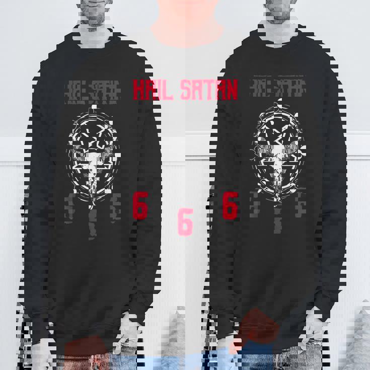 Hailatan 666 バフォメット ペンタグラム ルシファー オカルトサタニック スウェットシャツ 高齢者への贈り物