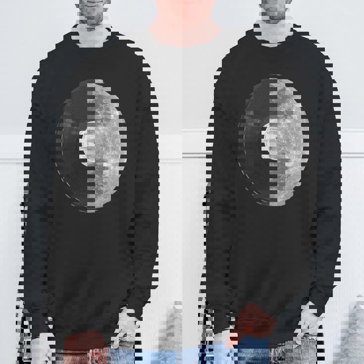 Half Mooninyl Record – Music Lover Lunar Graphic スウェットシャツ 高齢者への贈り物