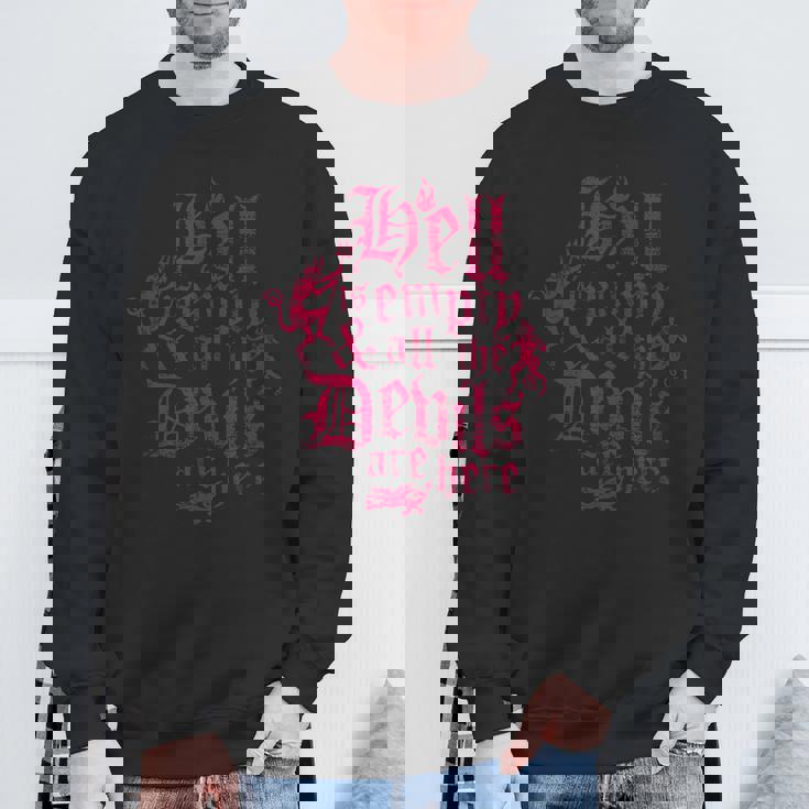 Hell Is Empty テンペスト ヴィンテージ アンティーク調 ゴシック シェイクスピア スウェットシャツ 高齢者への贈り物