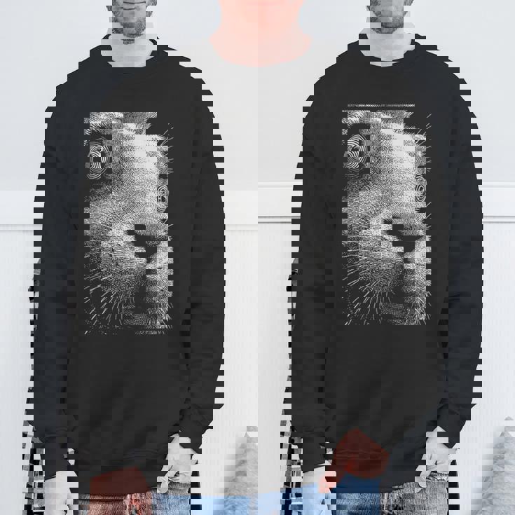 Hypnotic Rabbit Weird Eyes Odd Weirdcore Spooky Halloween Tank Top Sweatshirt Unisex Gifts for Old Men