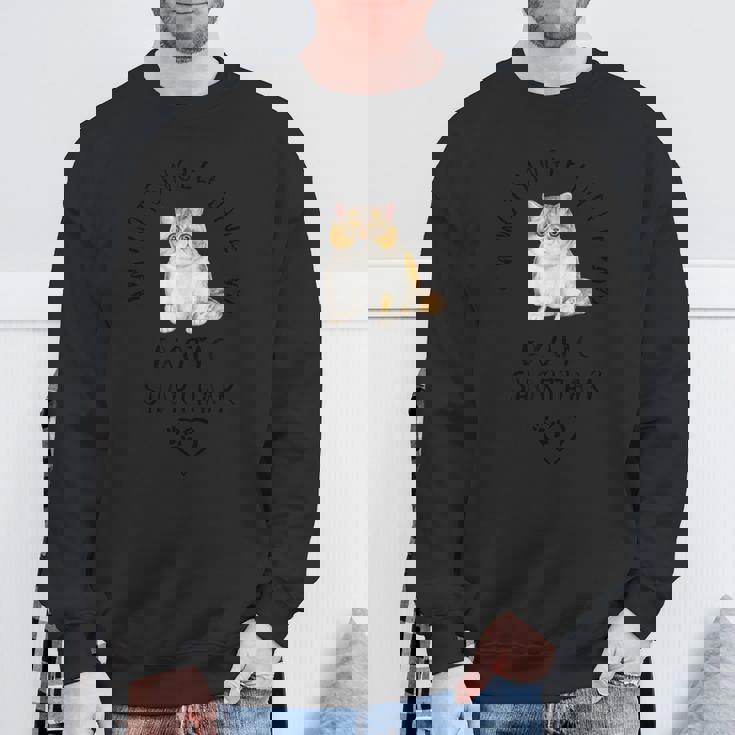 I'm Notingle I Have My Exotichorthairalentine's Day ネコ スウェットシャツ 高齢者への贈り物