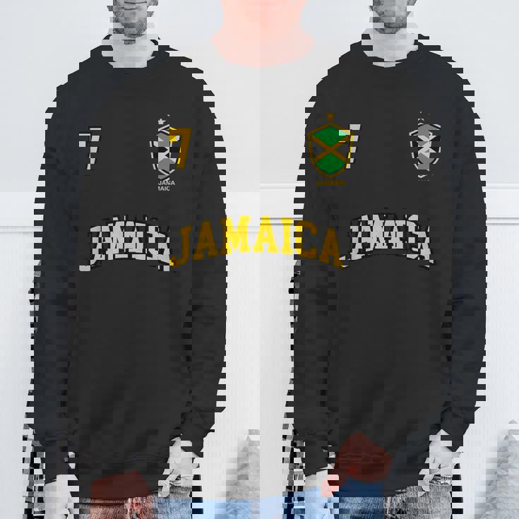 Jamaica チームサッカー ジャマイカ Number 7Occer スウェットシャツ 高齢者への贈り物
