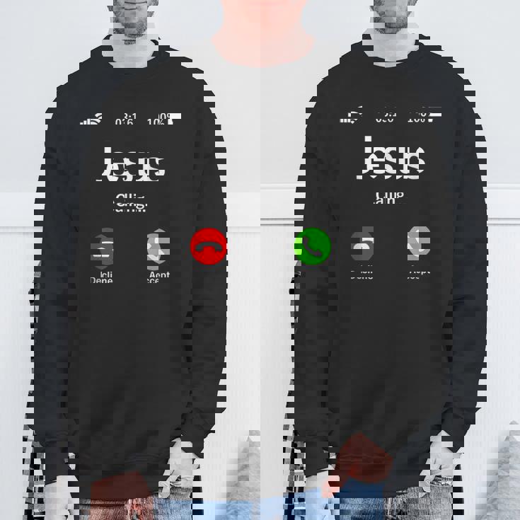 Jesus Is Calling 面白いイエスキリストギフト スウェットシャツ 高齢者への贈り物