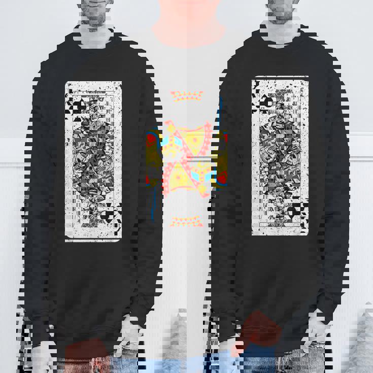 King Ofpades トランプデッキ ヴィンテージレトロスタイル スウェットシャツ 高齢者への贈り物