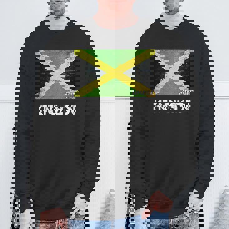 Kingston Jamaica Flag Jersey スウェットシャツ 高齢者への贈り物