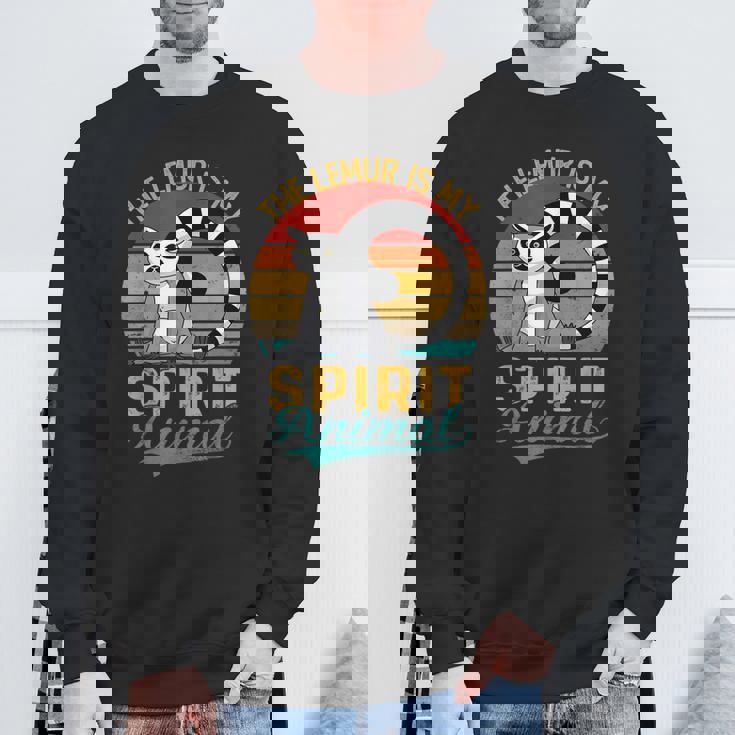 The Lemur Is Mypirit アニマルシャツ ファニーベンテージ キツネザル スウェットシャツ 高齢者への贈り物