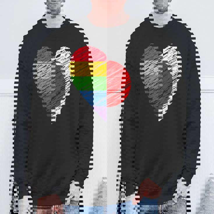 Lgbtq Japan ゲイプライド ハート ゲイとレズビアンの愛 Lgbt スウェットシャツ 高齢者への贈り物