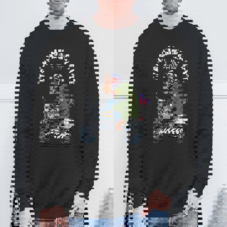 Life Is A Monkey Bike クラシック ブリットモッド スウェットシャツ 高齢者への贈り物