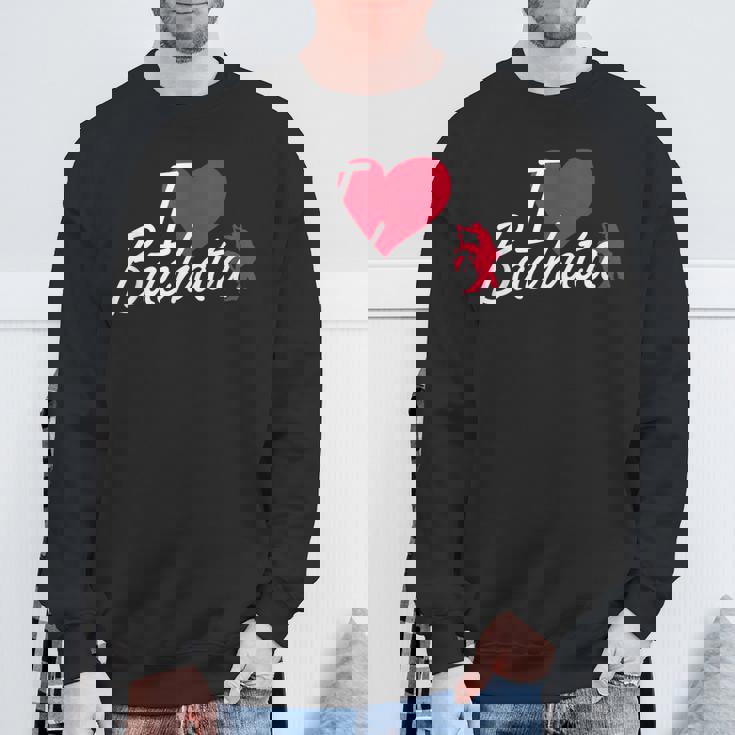 I Love Bachata Latin America ドミニカダンスレッスン スウェットシャツ 高齢者への贈り物