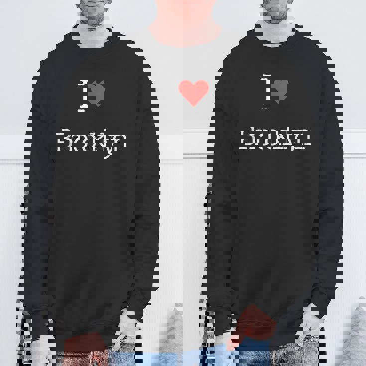 I Love Brooklyn With Heart ミニマリスト シンプル グラフィック スウェットシャツ 高齢者への贈り物