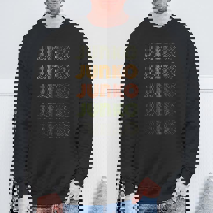 Love Heart Junko グランジビンテージスタイル ブラック ジュンコ スウェットシャツ 高齢者への贈り物