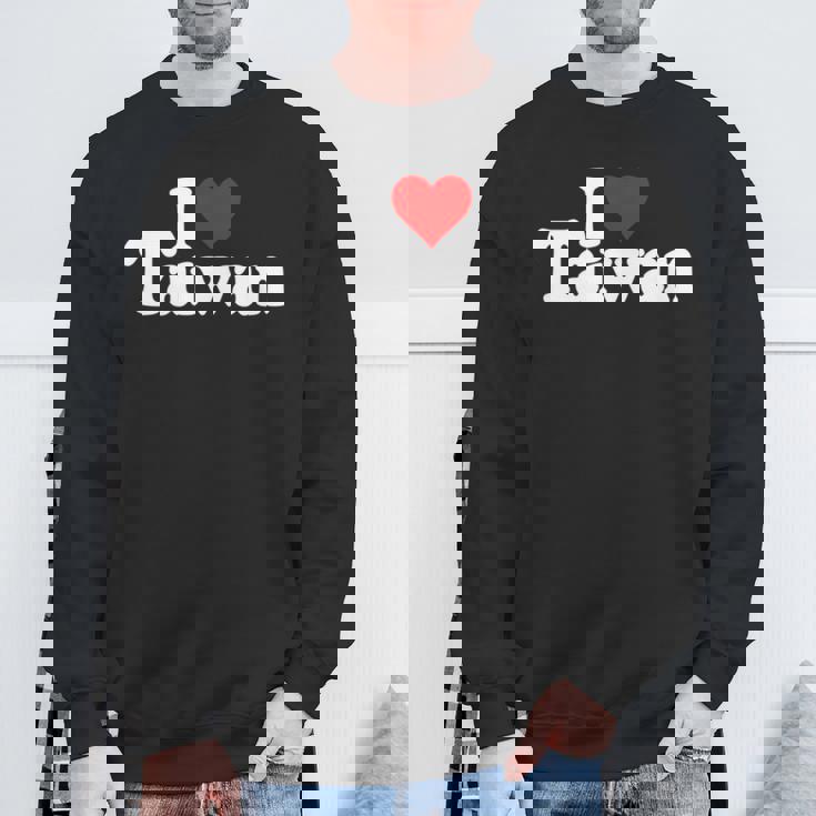 I Love Heart 台湾フォルモサ 台湾文化 長袖tシャツ スウェットシャツ 高齢者への贈り物