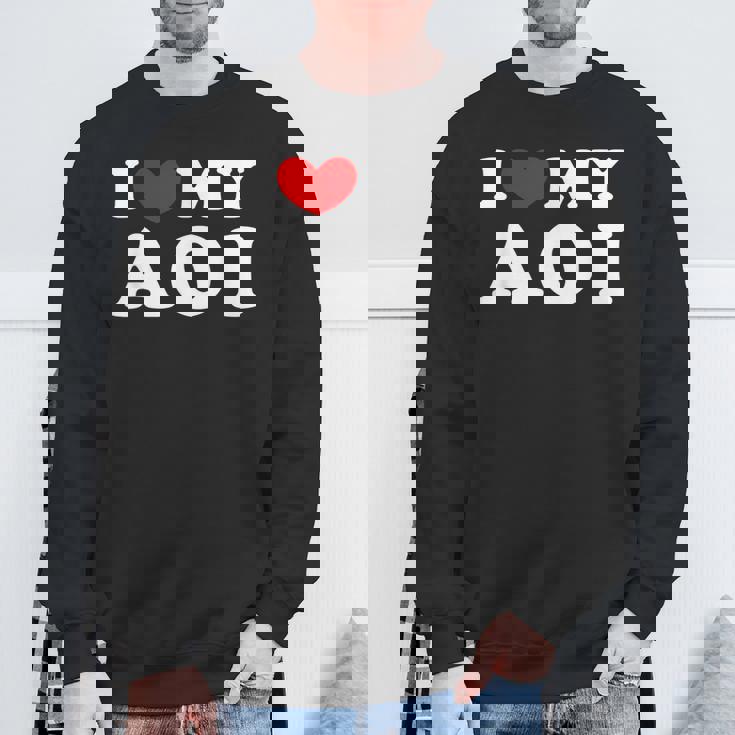 I Love My Aoi 私のあおいが大好き、私のあおいが好き スウェットシャツ 高齢者への贈り物