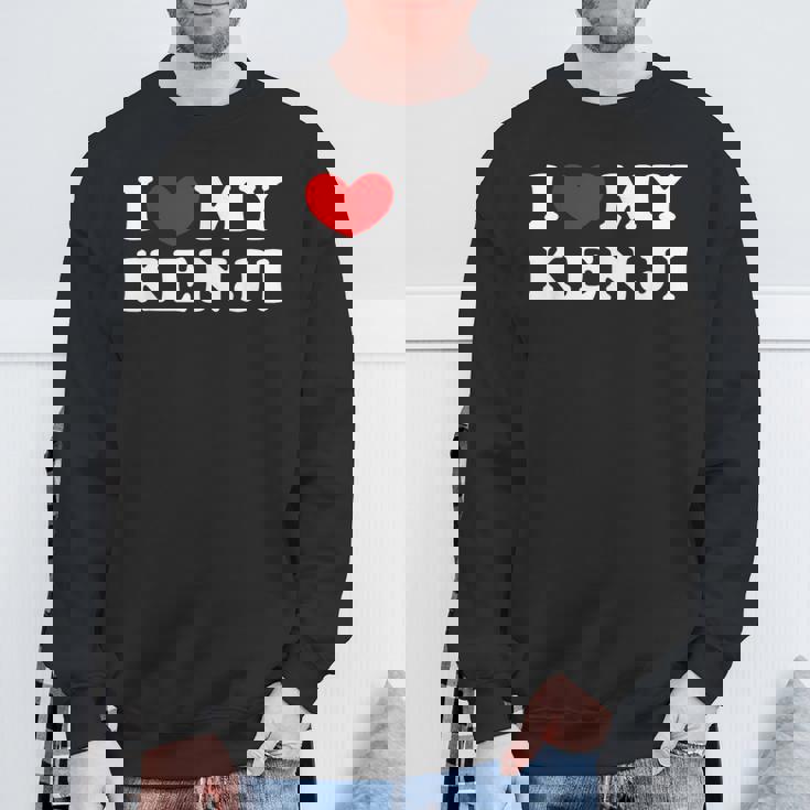 I Love My Kenji アイ・ラブ・マイ・マイ・ケンジ、アイ・ハート・マイ・ケンジ スウェットシャツ 高齢者への贈り物