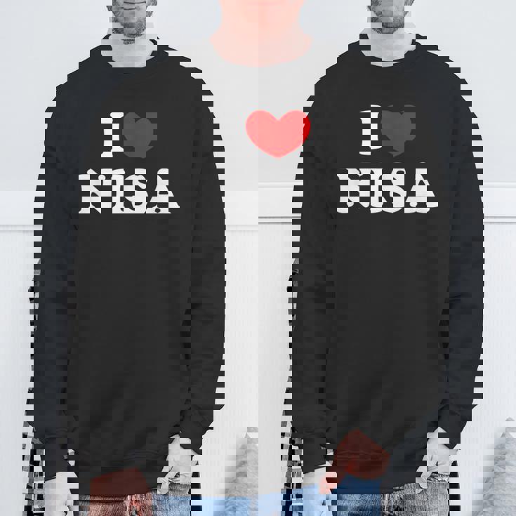 I Love Nisa 私は愛する Nisa スウェットシャツ 高齢者への贈り物