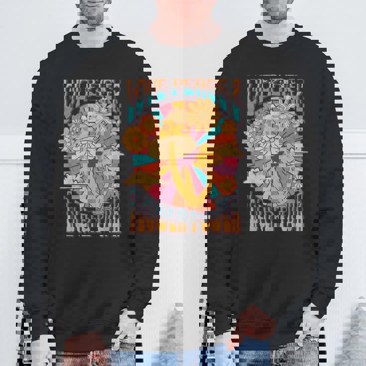 Love Peace ヒッピーコスチューム 60年代 70年代 フラワーフェスティバル衣装 スウェットシャツ 高齢者への贈り物