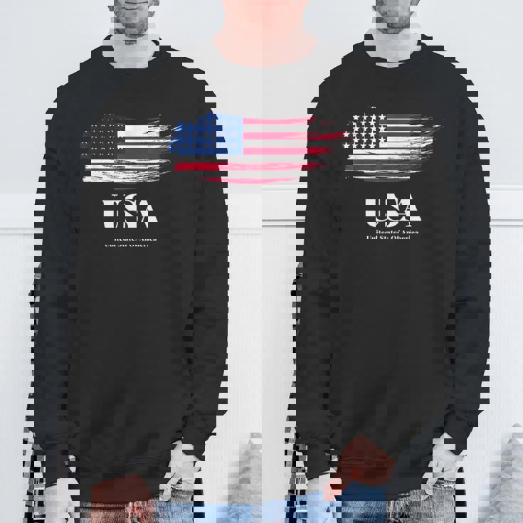 I Love Usa Cool Unitedtates Of America FlagUsa スウェットシャツ 高齢者への贈り物