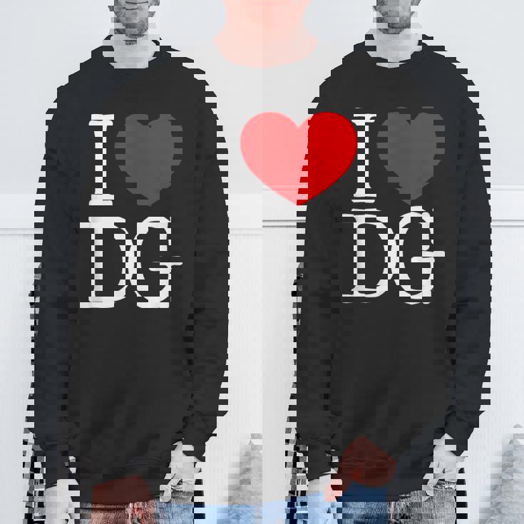 I Love ハート Dg スウェットシャツ 高齢者への贈り物