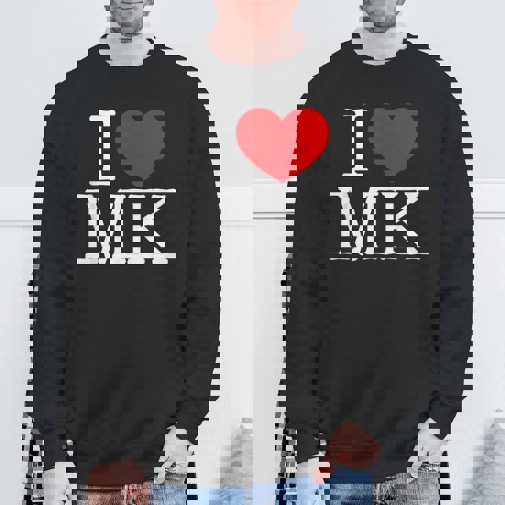 I Love ハート Mk スウェットシャツ 高齢者への贈り物