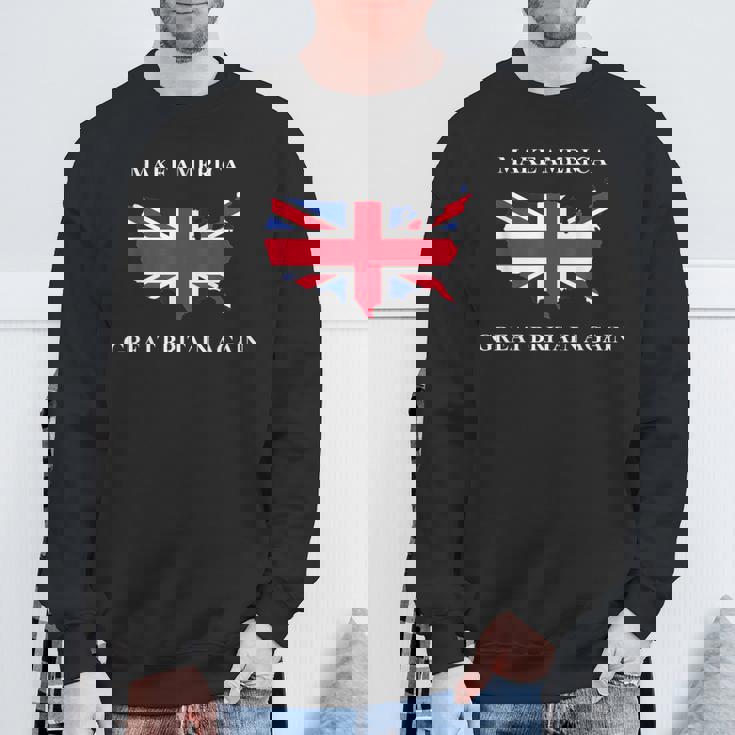 Make America Great Britain Again ドナルド・トランプ 面白いシャツ スウェットシャツ 高齢者への贈り物