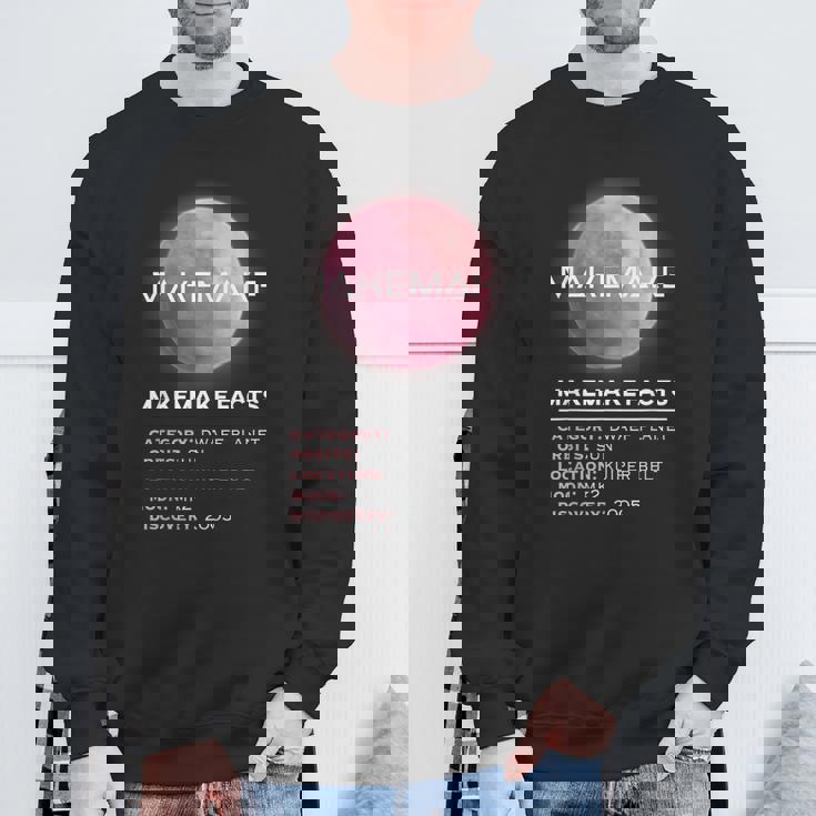 Makemake Facts 準惑星宇宙天文学愛好家 スウェットシャツ 高齢者への贈り物