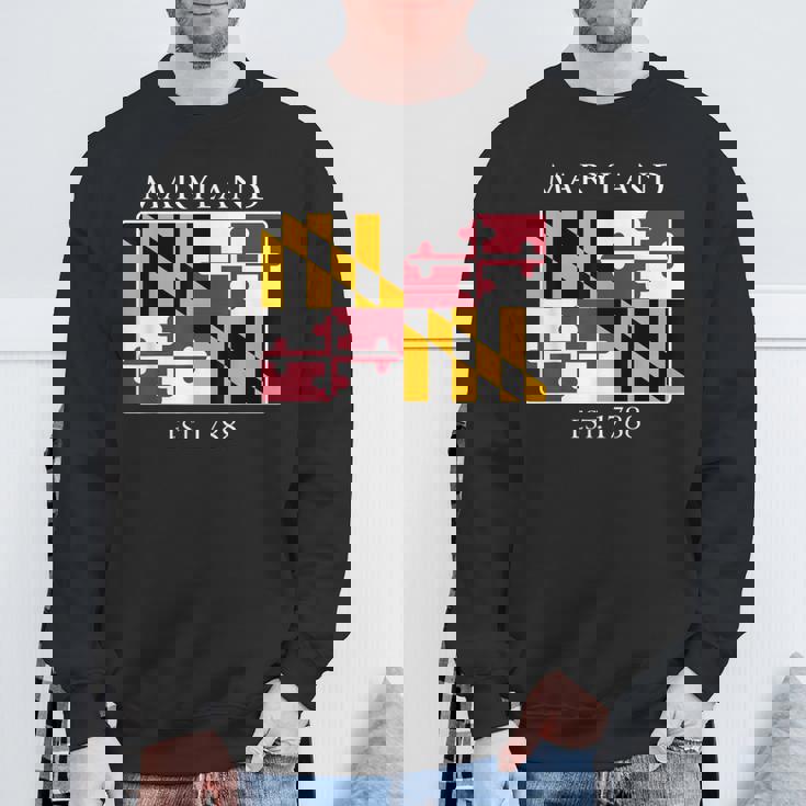 Maryland Flag 7Th Ustate 1788 Maryland Native スウェットシャツ 高齢者への贈り物