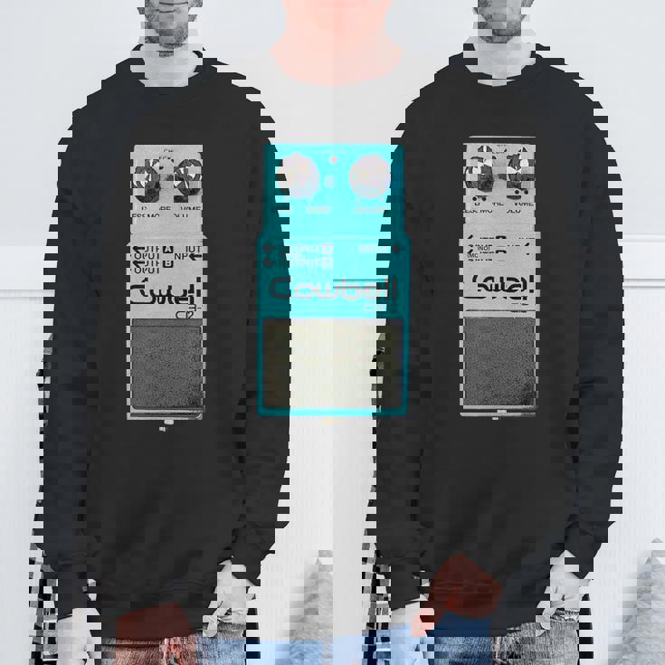 Mehr Cowbell ミュージシャン ミーム パロディ ギターペダル スウェットシャツ 高齢者への贈り物