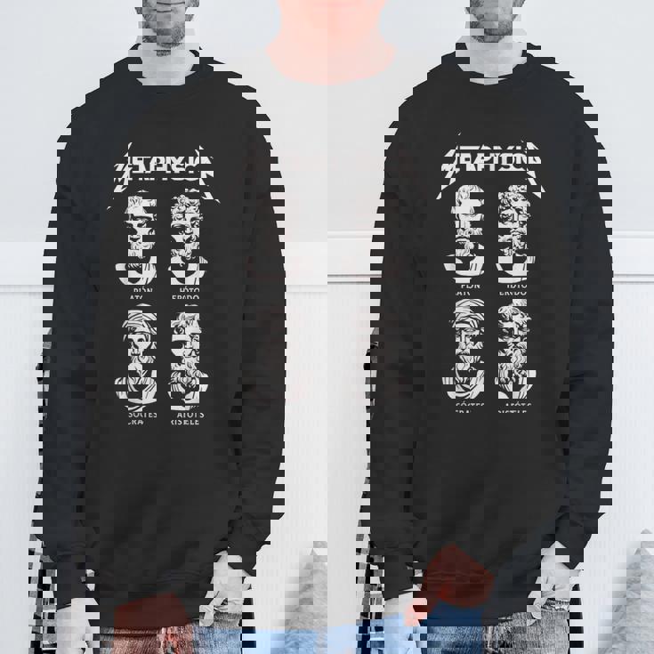 Metaphysica 面白いギリシャ哲学者ロックレトロデザイン スウェットシャツ 高齢者への贈り物