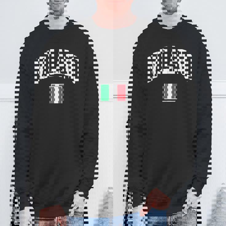 Milano Italia Flag Of Italy Classic スウェットシャツ 高齢者への贈り物