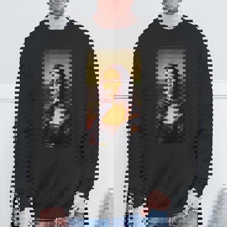 Mona Lisa チューインガム レオナルド・ダ・ヴィンチ ジョコンダ イタリアアート スウェットシャツ 高齢者への贈り物