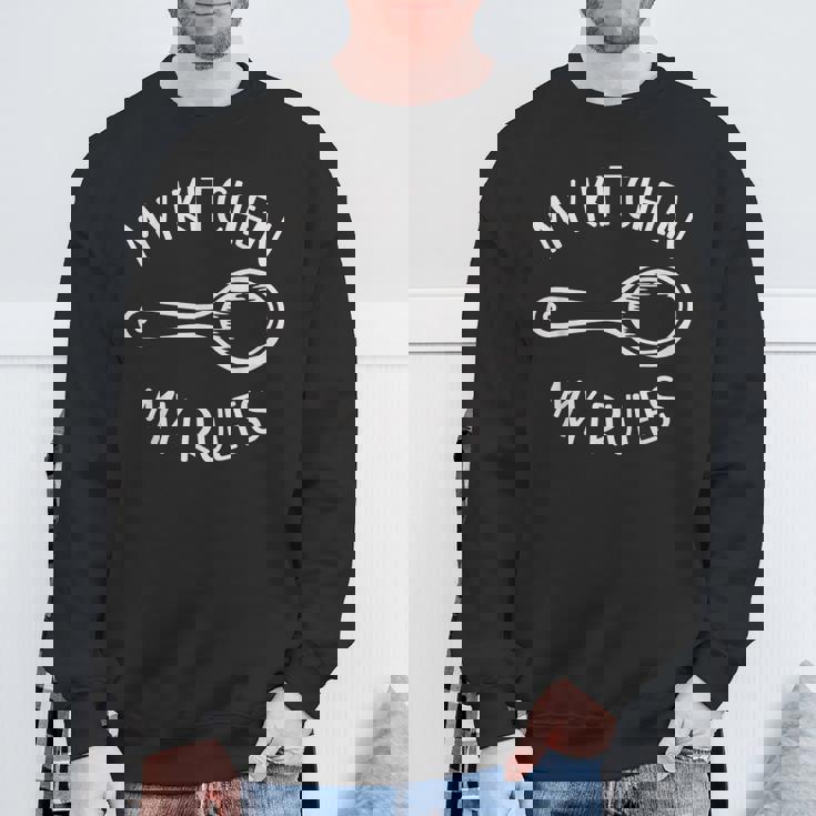 My Kitchen My Rules Foodie Chef Cookギフト メンズ レディース キッズ スウェットシャツ 高齢者への贈り物