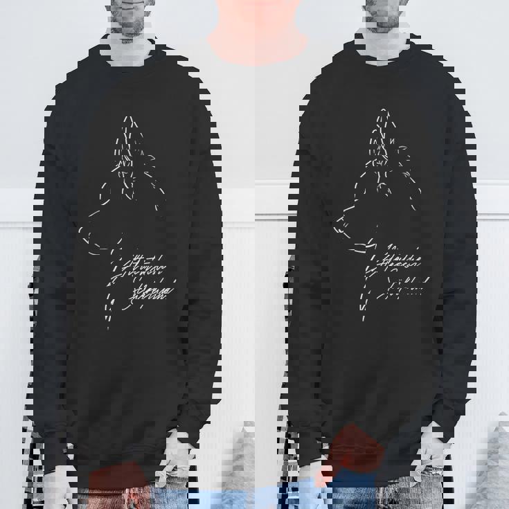 Old Germanhepherd Dog Profile ドッグブリードドッグ スウェットシャツ 高齢者への贈り物