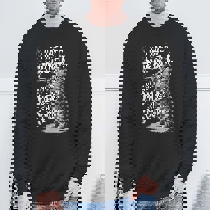 Problem Cat I Have A Problem Edgy Cat スウェットシャツ 高齢者への贈り物