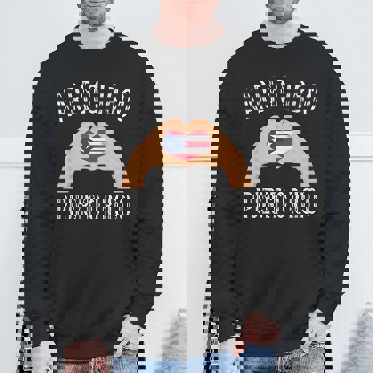 Puerto Rico Flag Heart Arecibo City スウェットシャツ 高齢者への贈り物