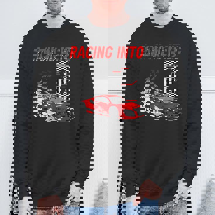 Racing Into 2Nd Birthday レースカー 2歳 幼児 男の子 スウェットシャツ 高齢者への贈り物