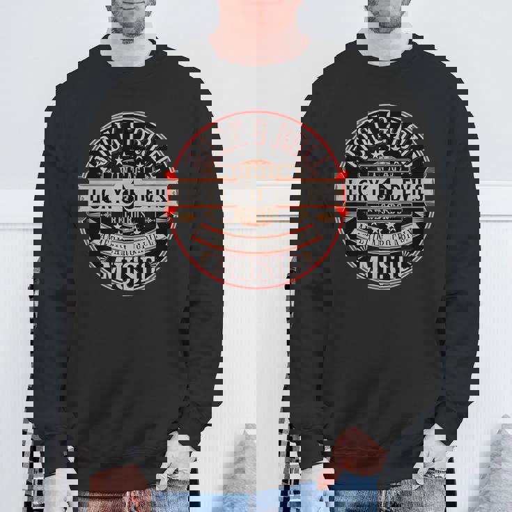 Rockabilly Music Lucky Devil レトロ ヴィンテージ 1950年代ロックロール スウェットシャツ 高齢者への贈り物