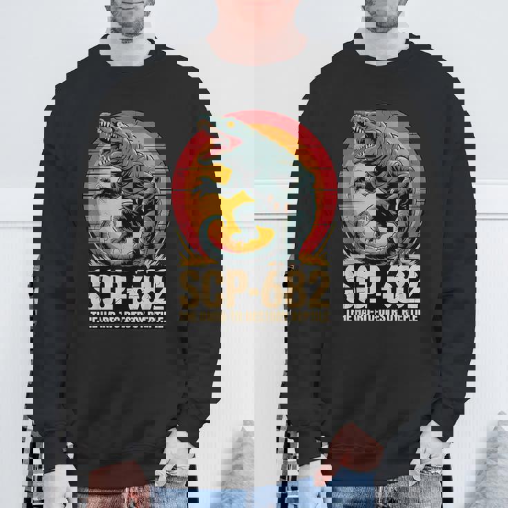 Scp-682 破壊しづらい爬虫類モンスターcpファンデーション スウェットシャツ 高齢者への贈り物