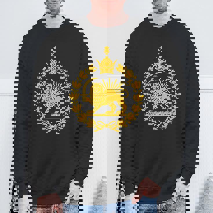 Shir O Khorshid イラン ライオン&サンエンブレム ペルシャ遺産 スウェットシャツ 高齢者への贈り物