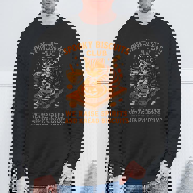 Spooky Biscuits Club Cat 面白い ハロウィン ベーキングベイカー 長袖tシャツ スウェットシャツ 高齢者への贈り物