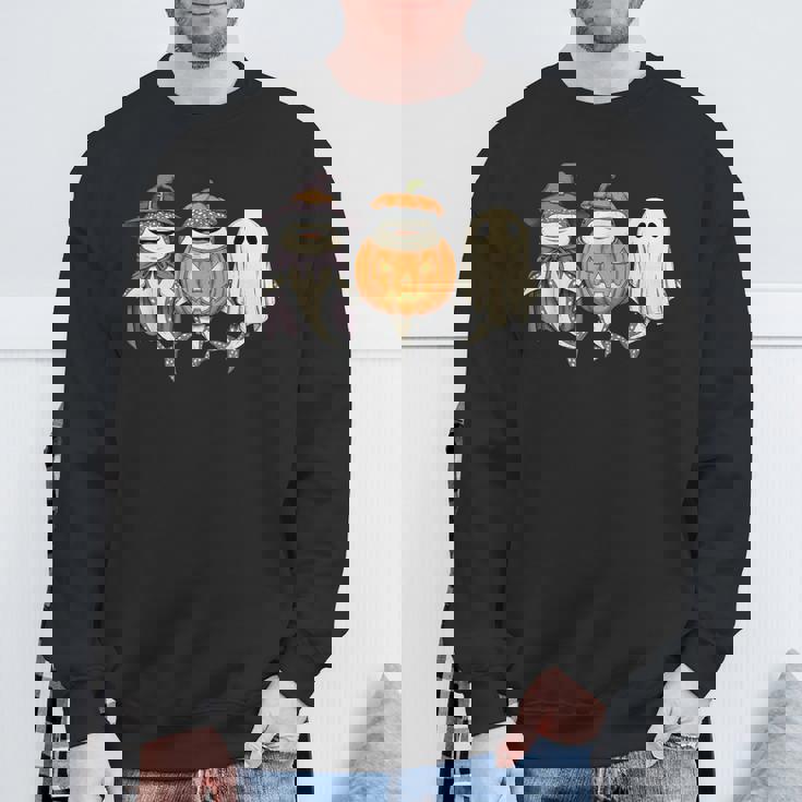 Spooky Whale Shark Lover Pumpkin Halloween Ghost Sweatshirt Unisex Gifts for Old Men