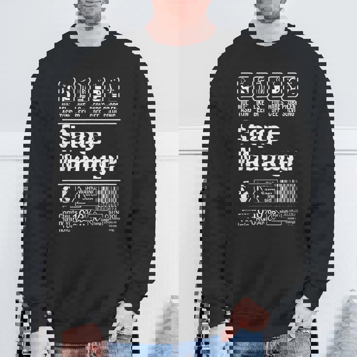 Stage Manager Description Label スウェットシャツ 高齢者への贈り物