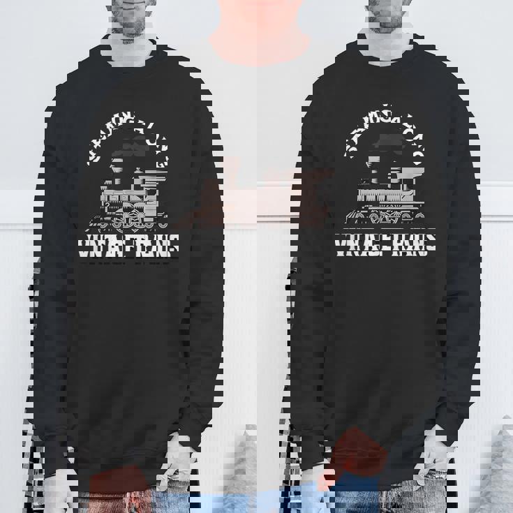 Staming Alongintage Train 機関車 スウェットシャツ 高齢者への贈り物