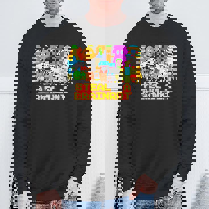 Steal A Brainrot Meme ビデオゲーム キッズゲーマー スウェットシャツ 高齢者への贈り物