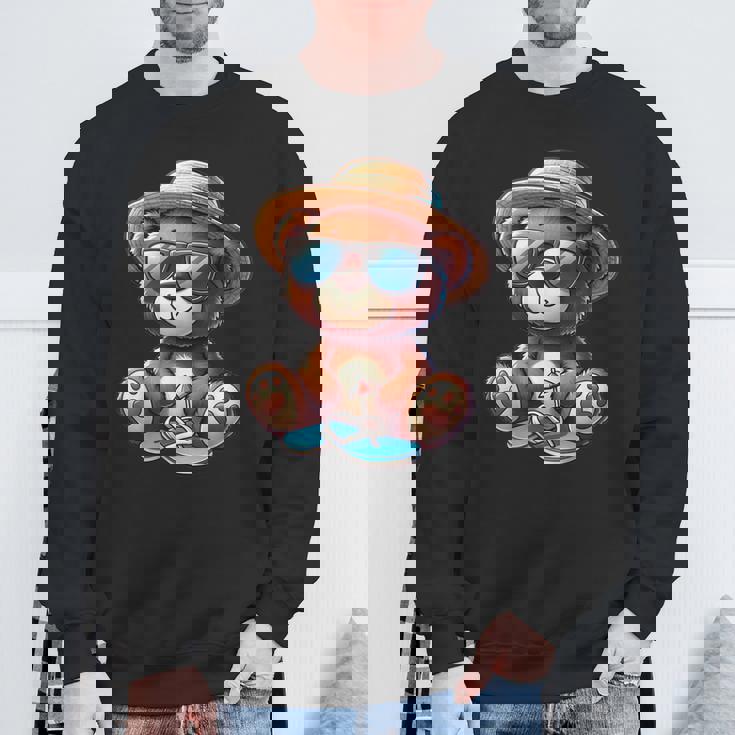 Summeribes テディベア 完璧な夏プリント スウェットシャツ 高齢者への贈り物